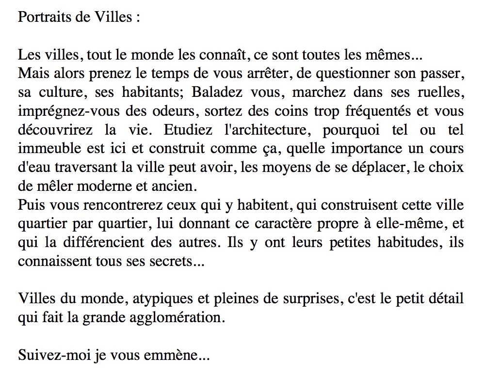 ville Cities Portraits
