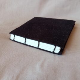 Carnet tissus velours noir